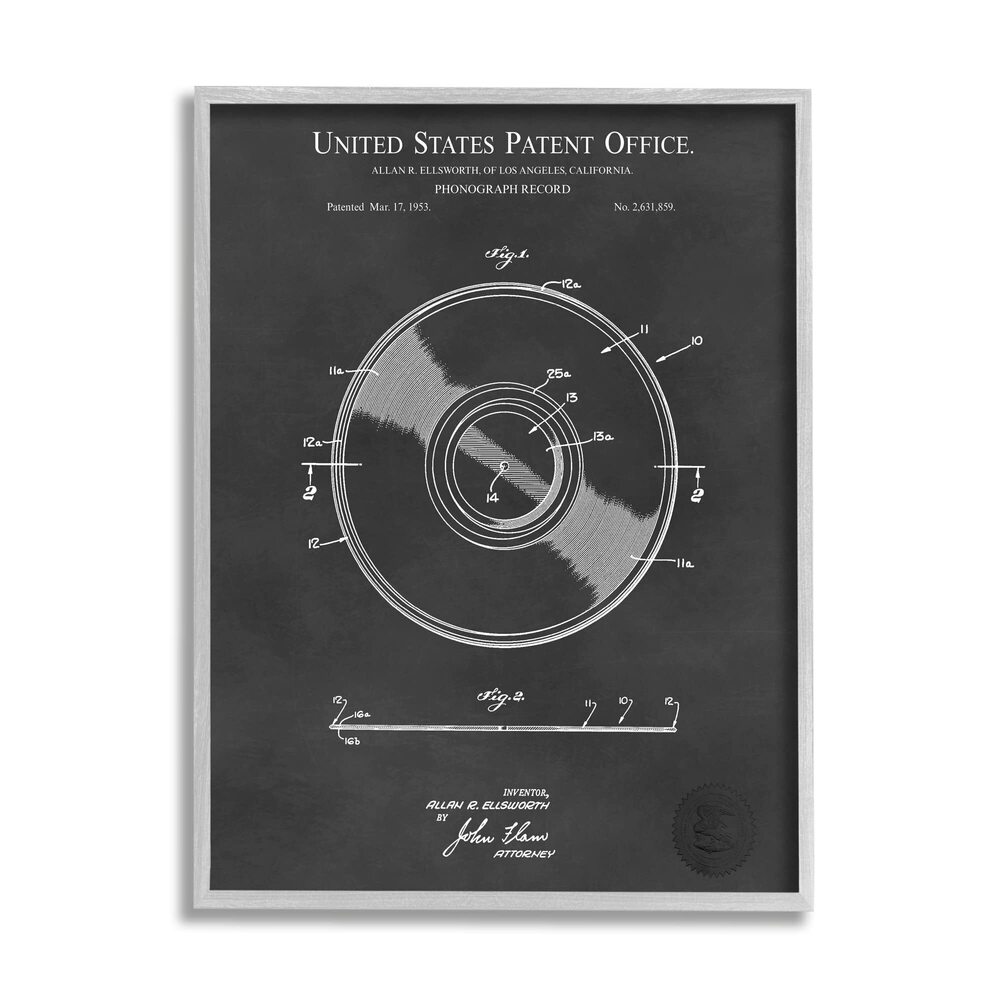 8367 Phonograph Record Player Detailed Music Diagram Blueprint, Design by